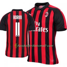 Fußballtrikots AC Mailand Fabio Borini 11 2018-2019 Kurzarm Heimtrikotsatz kaufen